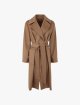 Темно-бежеве пальто MAX MARA з вовни з поясом: фото - Invogue