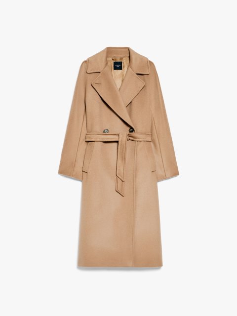 Темно-бежеве пальто WEEKEND MAX MARA з вовни: фото - Invogue