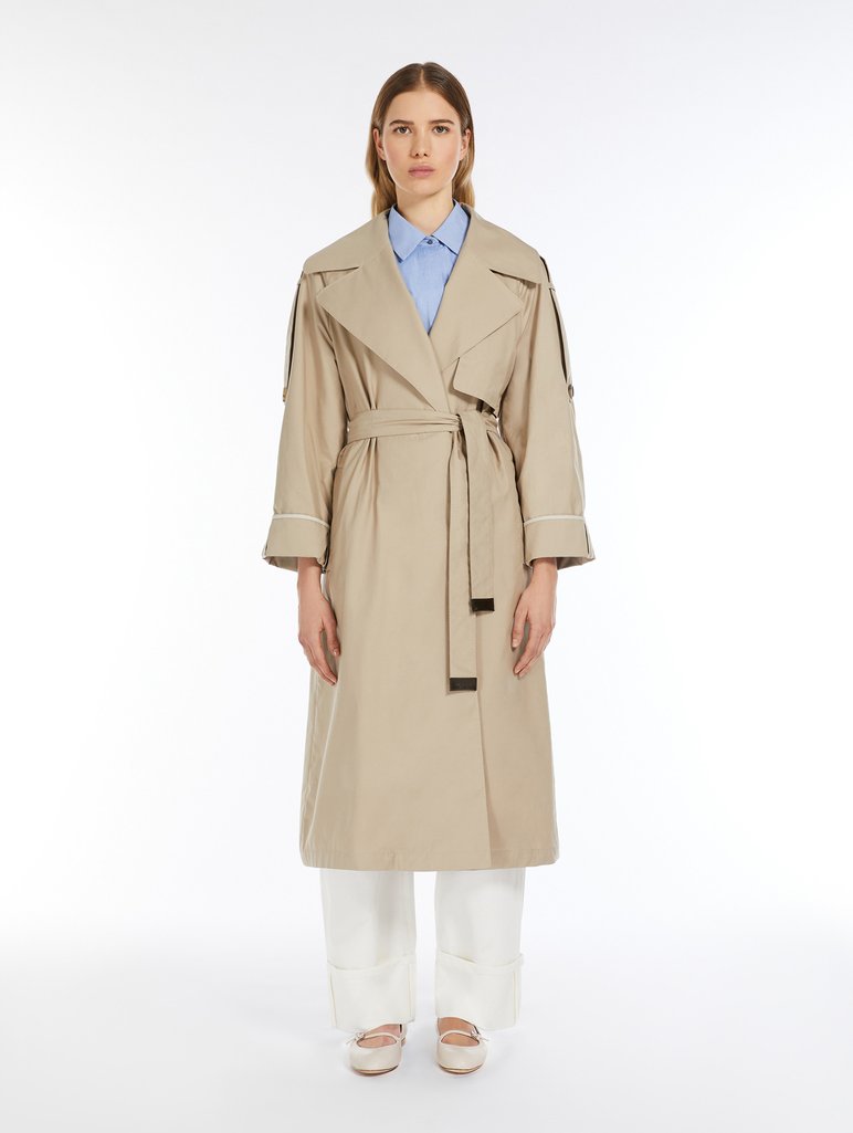 Бежевий тренч Max Mara оверсайз: фото 3 - Invogue
