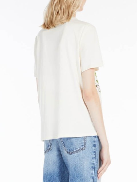 Кремовая футболка WEEKEND MAX MARA: фото 2 - Invogue