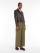 Брюки кольору хакі WEEKEND MAX MARA з накладними кишенями: фото 1 - Invogue