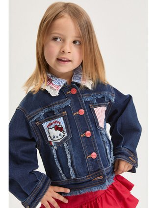 Джинсовая куртка Hello Kitty Monnalisa: фото 2 - Invogue