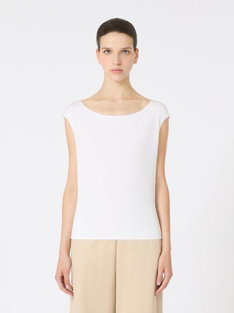 Білий топ MAX MARA з чистого шовку: фото 2 - Invogue