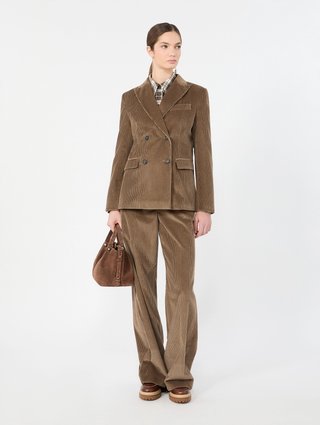 Світло-коричневі штани Weekend Max Mara з бавовни: фото 1 - Invogue