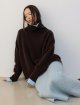 Коричневий светр R2W з кашеміру: фото 3 - Invogue