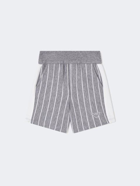 Бермуди з джерсі в смужку Emporio Armani Kids: фото - Invogue