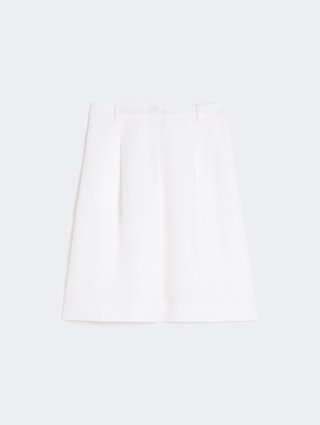 Белые шорты-бермуды Max Mara из льна и хлопка: фото - Invogue