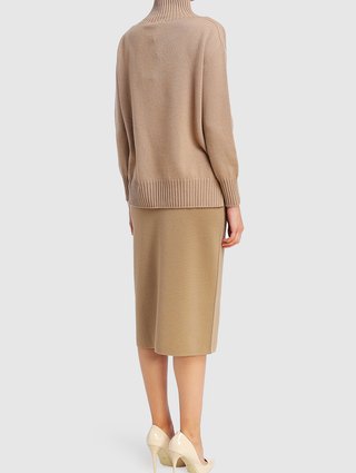 Бежевая юбка MAX MARA: фото 2 - Invogue