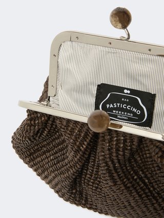 Темно-коричневая сумка Pasticcino Weekend MaxMara из рафии: фото 2 - Invogue