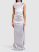 Срібляста сукня Sportmax з драпіруванням: фото 1 - Invogue