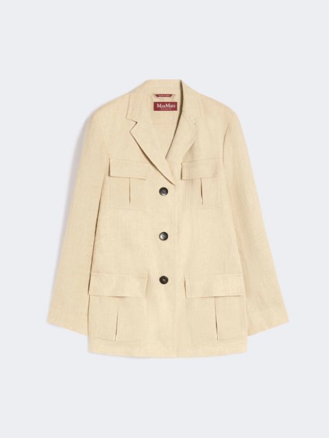 Бежевий жакет Max Mara з чистого льону: фото - Invogue