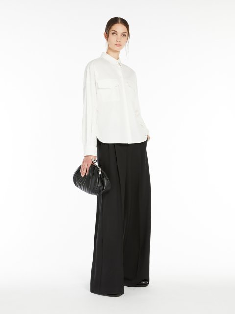 Біла сорочка WEEKEND MAX MARA з бавовняного попліну: фото 1 - Invogue