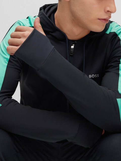 Тёмно-синяя кофта спорт BOSS: фото 4 - Invogue