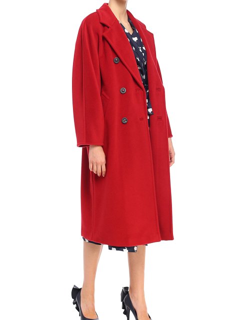 Красное пальто MAX MARA из шерсти и кашемира: фото 1 - Invogue