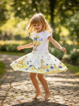 Футболка белая для девочек Tinkerbell Monnalisa: фото 2 - Invogue