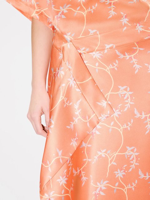 Оранжевая юбка Kenzo шелковая: фото 4 - Invogue