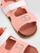 Рожеві босоніжки Dolce&Gabbana з логотипом: фото 3 - Invogue