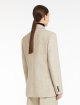 Бежевий жакет Max Mara з меланжевої вовни: фото 2 - Invogue