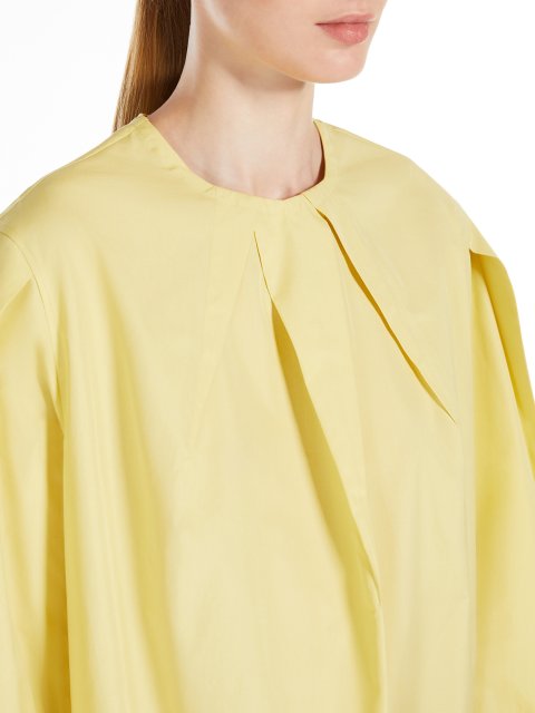 Жовта блуза Max Mara з еластичного попліну: фото 4 - Invogue