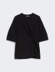 Черная футболка MAX MARA из хлопкового трикотажа: фото - Invogue