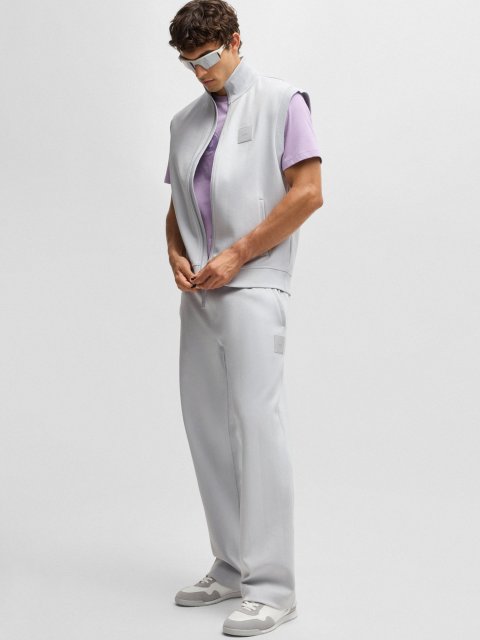 Светло-серый жилет BOSS из смеси хлопка: фото 1 - Invogue