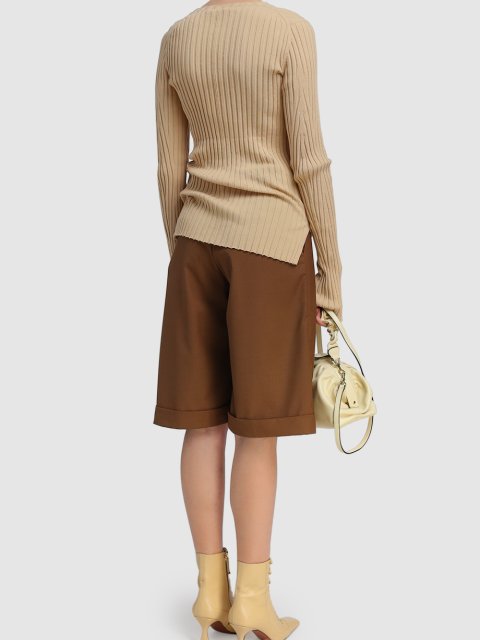 Коричневые шорты OLENICH: фото 2 - Invogue