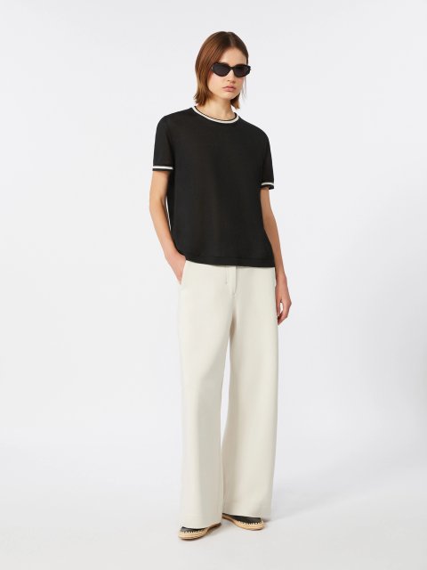 Чорний светр Max Mara з лляної пряжі: фото 1 - Invogue