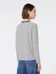 Белая футболка Weekend Max Mara в полоску из хлопка и эластана: фото 3 - Invogue