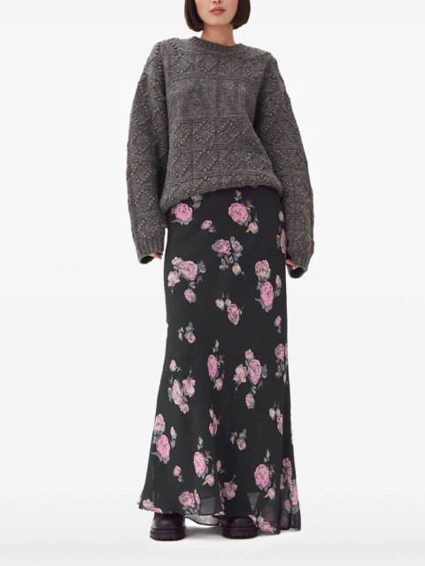 Длинная юбка GANNI с цветочным принтом: фото 1 - Invogue