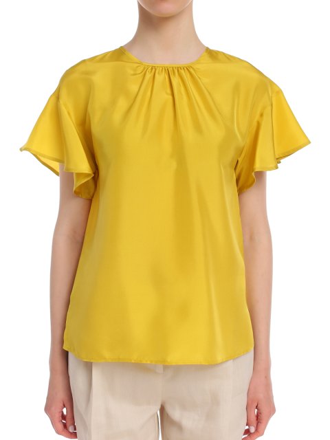 Жёлтая блуза MARELLA: фото 3 - Invogue