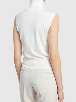 Белый свитер Sportmax: фото 3 - Invogue