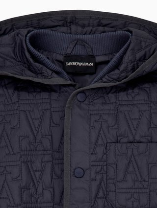 Темно-синяя куртка Emporio Armani из полиэстера: фото 3 - Invogue