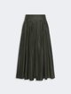 Темно-зеленая плиссированная юбка Max Mara из тафты: фото - Invogue