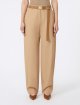 Темно-бежеві брюки MAX MARA з бавовняної саржі: фото 2 - Invogue