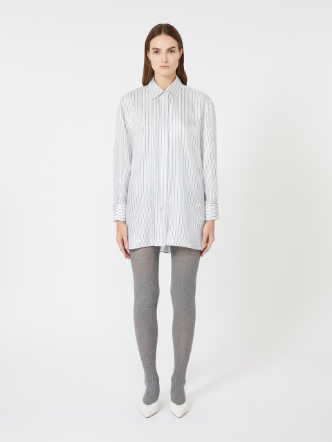 Сукня-сорочка у смужку MAX MARA з шовку: фото 2 - Invogue