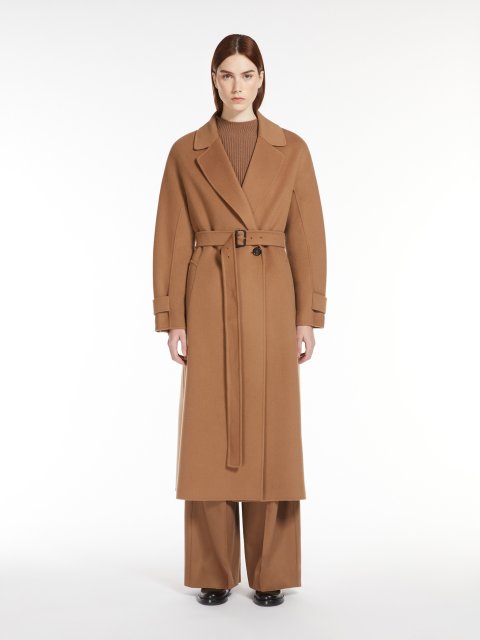 Темно-бежеве пальто Max Mara розкльошене: фото 1 - Invogue