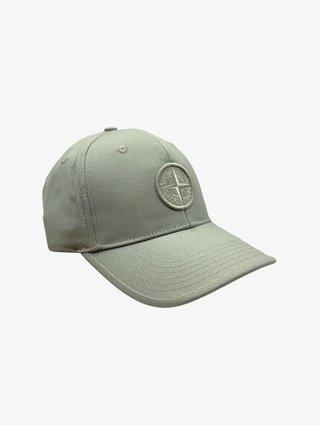 Серая кепка Stone Island из хлопка: фото - Invogue