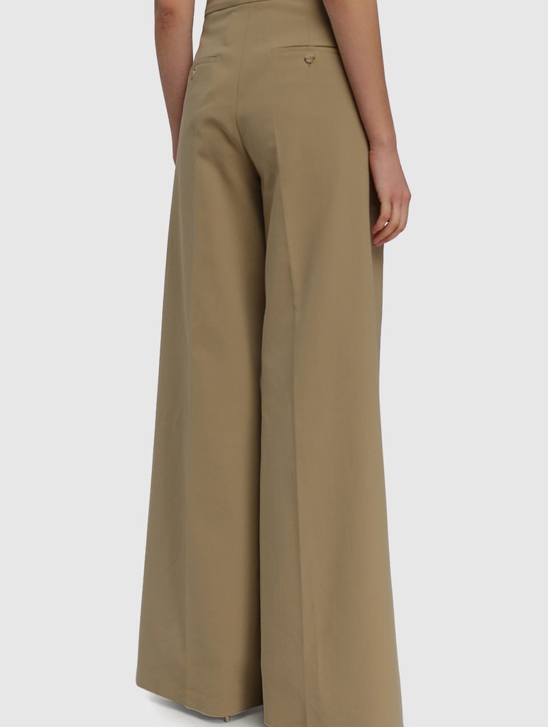 Кремовые брюки MAX MARA: фото 4 - Invogue