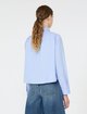Голубая рубашка Weekend Max Mara из хлопка: фото 3 - Invogue