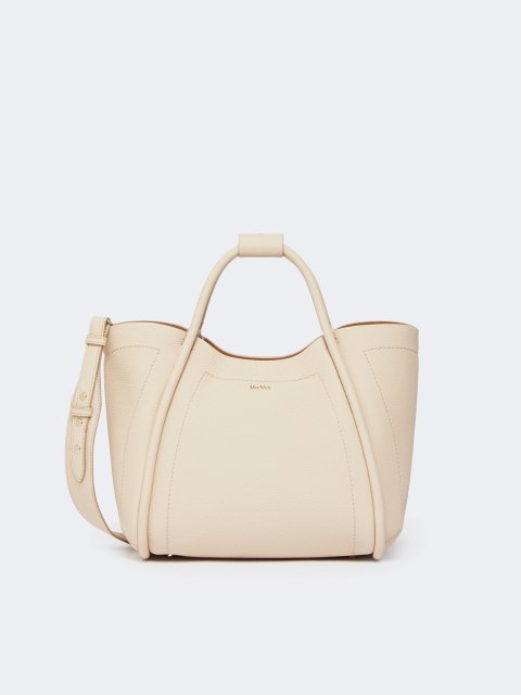 Белая сумка MAX MARA из мягкой кожи: фото - Invogue