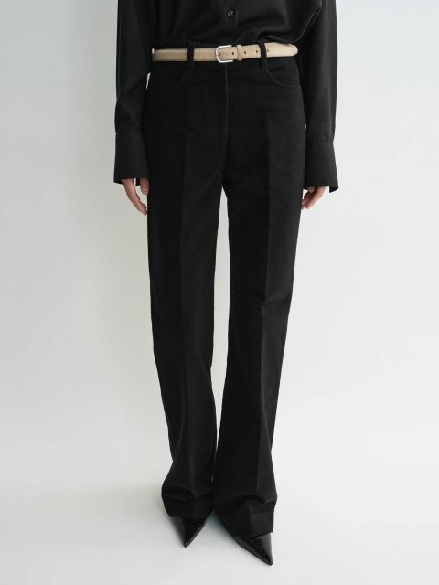 Чорні брюки Totême з органічної бавовни: фото 4 - Invogue