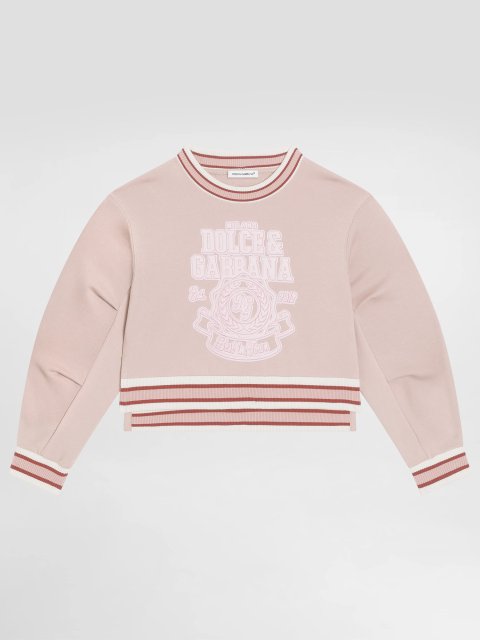 Рожева кофта DOLCE&GABBANA KIDS з бавовни: фото - Invogue