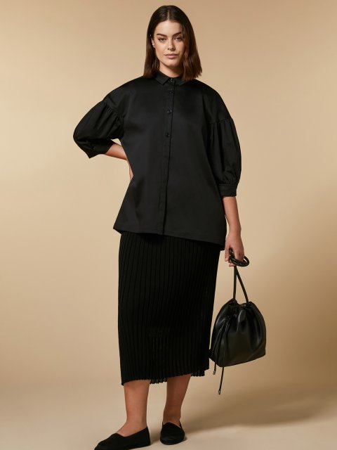 Чёрная рубашка MARINA RINALDI: фото 4 - Invogue