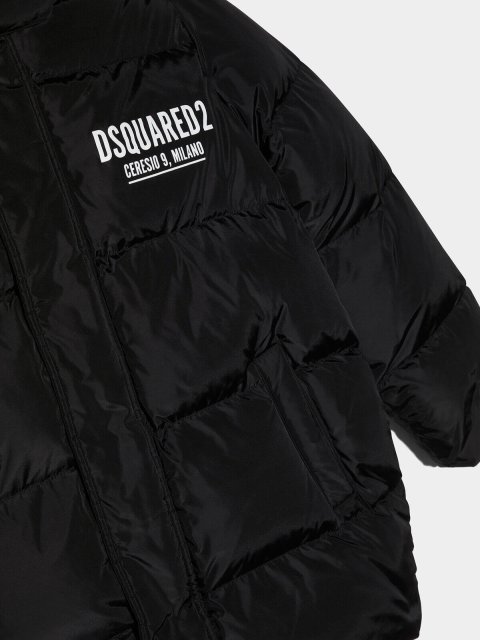 Чёрная куртка  DSQUARED KID: фото 2 - Invogue