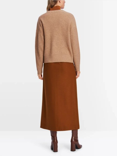 Темно-бежевый кардиган Marc Cain из чистой шерсти: фото 2 - Invogue