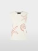 Белый топ Marc Cain из хлопка: фото - Invogue