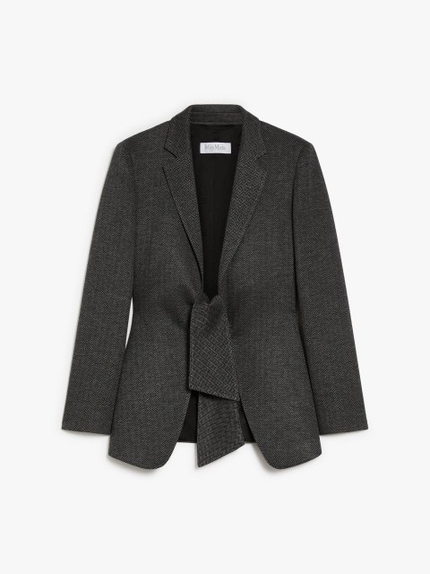 Темно-сірий жакет Max Mara з поясом: фото - Invogue