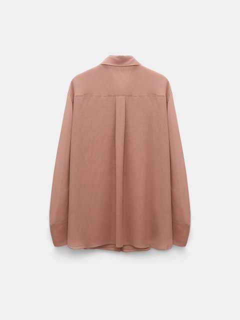 Пудровая блуза DOROTHEE SCHUMACHER из шелкового жоржета: фото 3 - Invogue