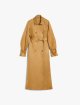 Коричневий плащ MAX MARA з шовку: фото - Invogue