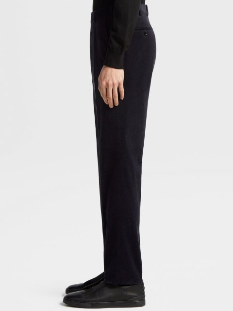 Темно-синие брюки ZEGNA кроя slim: фото 2 - Invogue